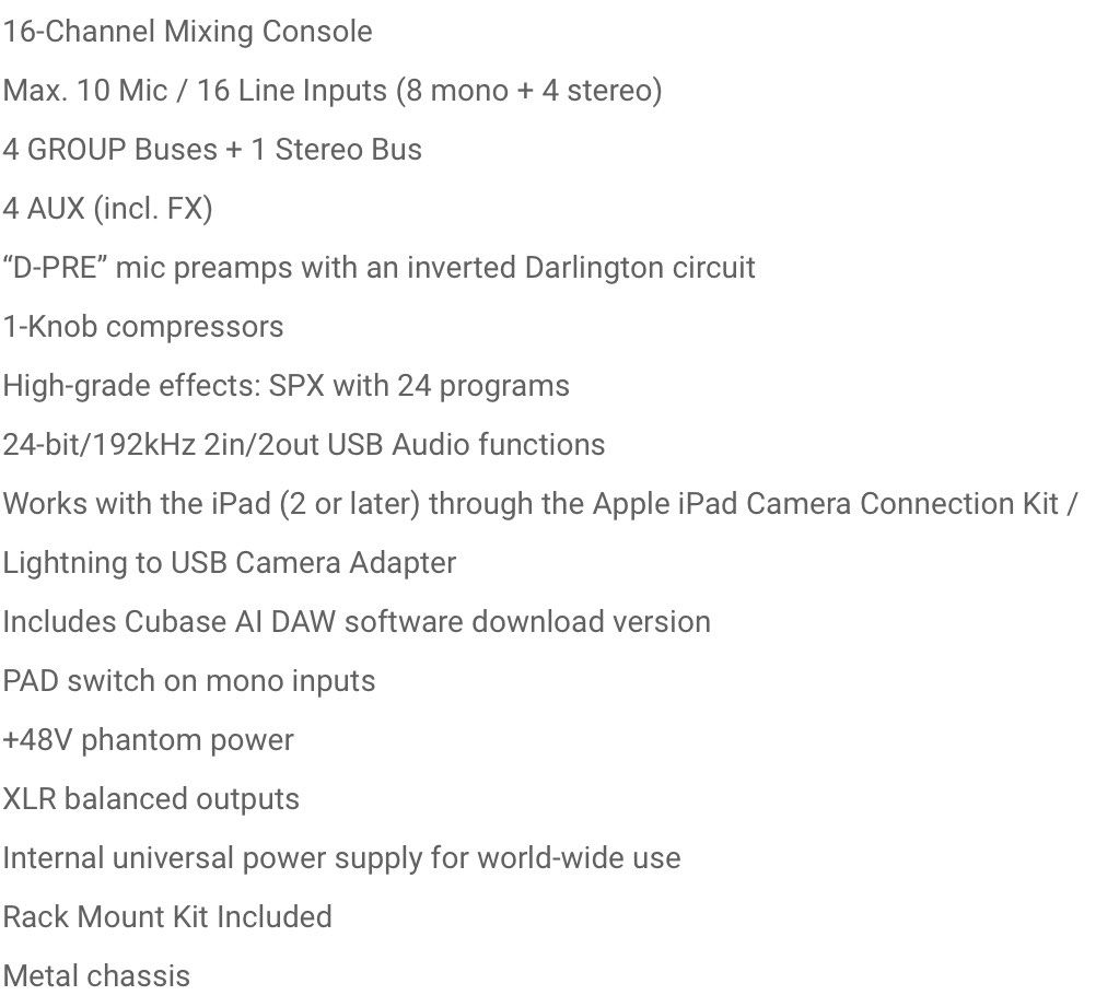 YAMAHA MG16XU 16 channel Mixer, Audio, Soundbars, Speakers & Amplifiers