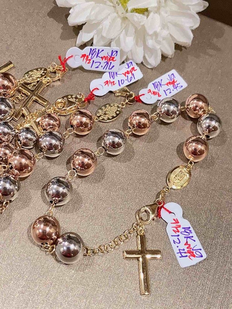 Tri color on sale rosary bracelet