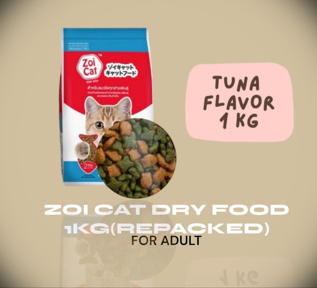 ZOI CAT DRY FOOD TUNA FLAVOR, Pet Supplies, Pet Food on Carousell