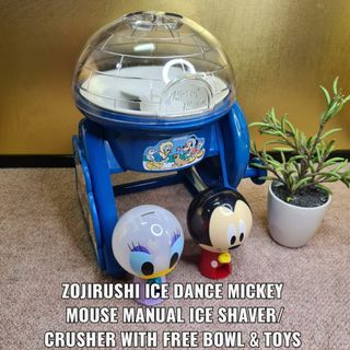 ZOJIRUSHI ICE DANCE MICKEY MOUSE MANUAL ICE SHAVER/CRUSHER WITH FREE BOWL & TOYS