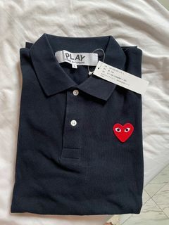 100% authentic cdg play polo men