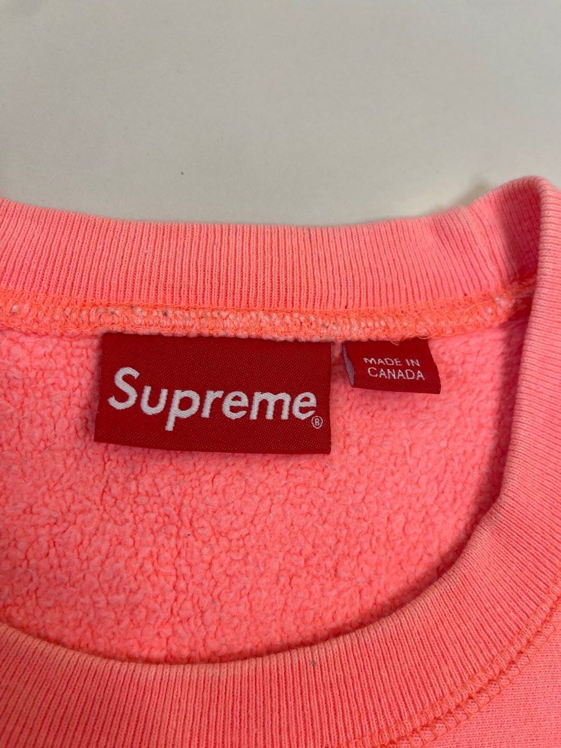 Supreme box logo fluorescent pink on sale