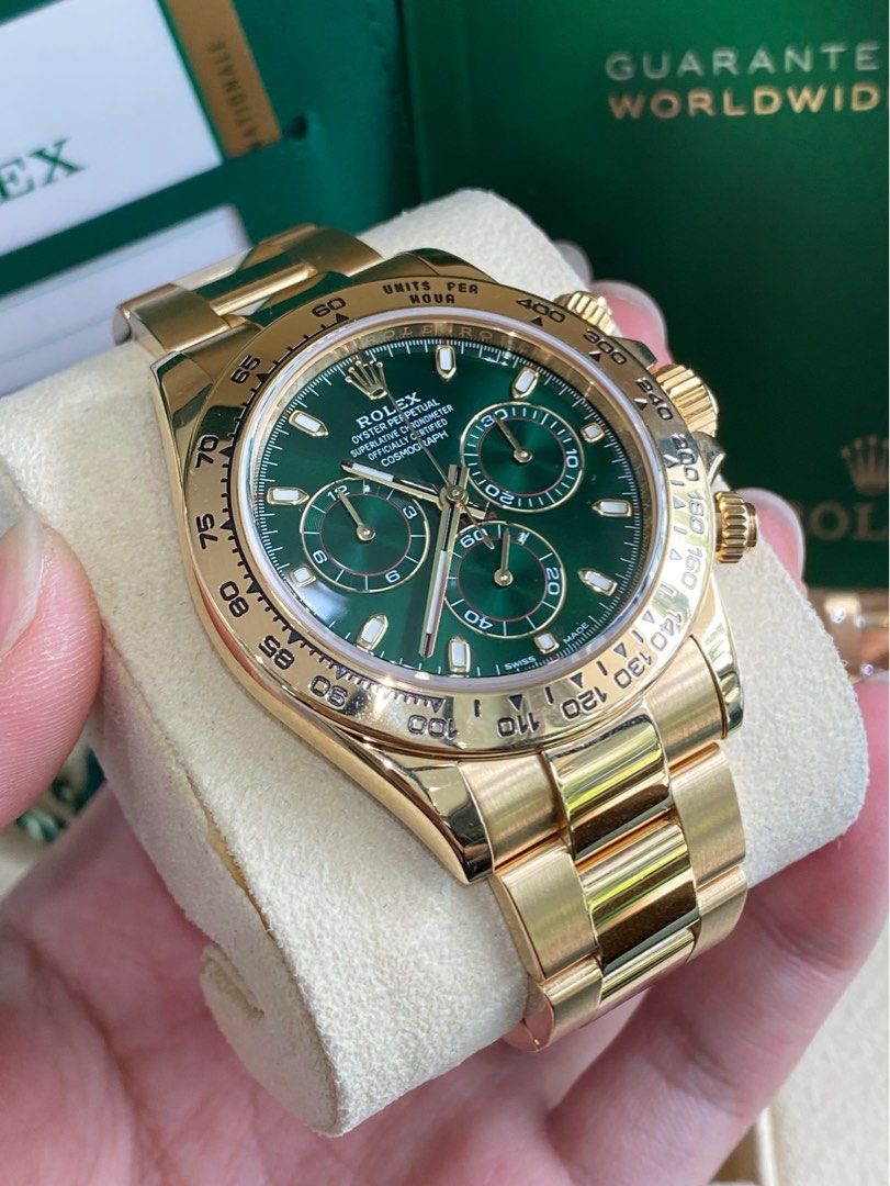 Rolex Daytona John Mayer Yellow Gold Green 116508 COMPLETE Discontinued 2020