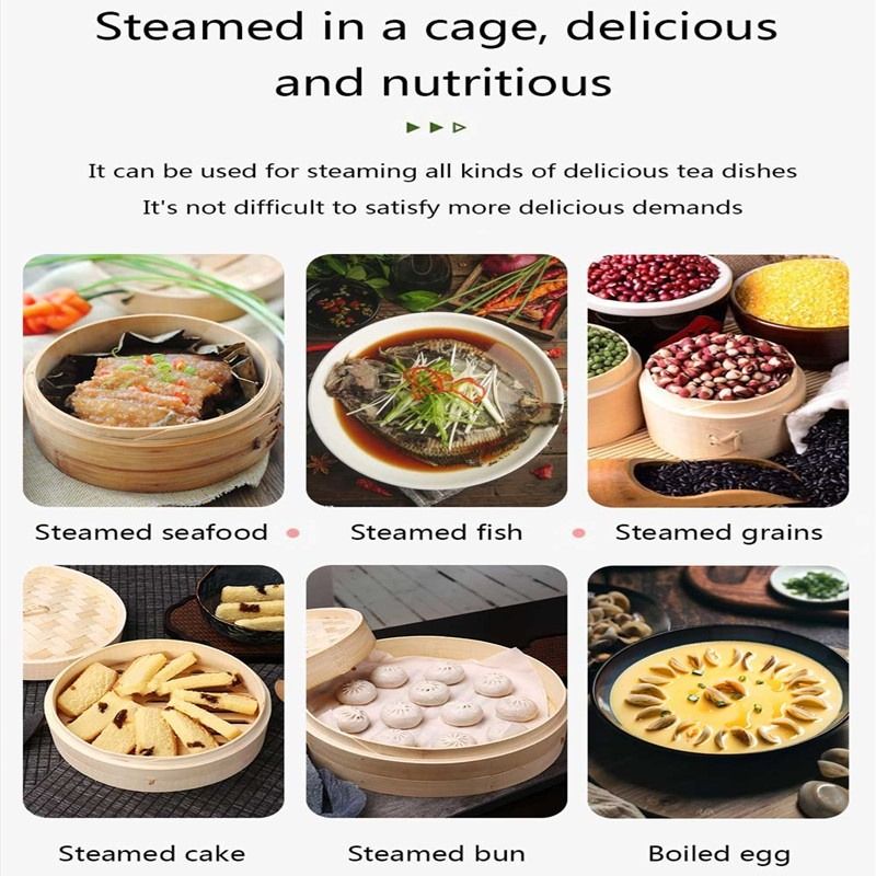 One Cage or Cover Cooking Bamboo Steamer Fish Rice Vegetable Snack