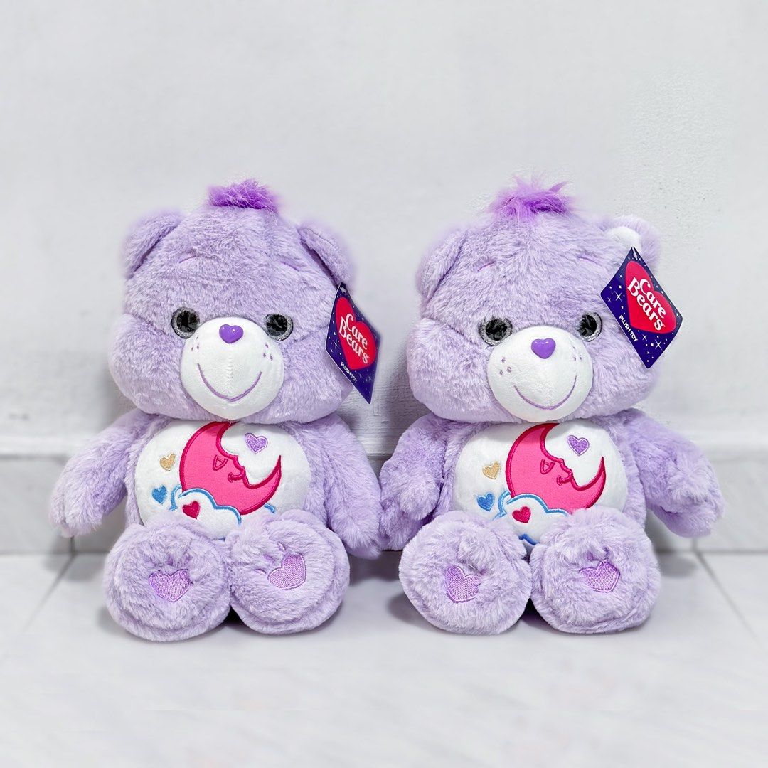 35cm Sweet Dreams Lilac Purple Care Bears Plush Glitter Eyes FREE Postage