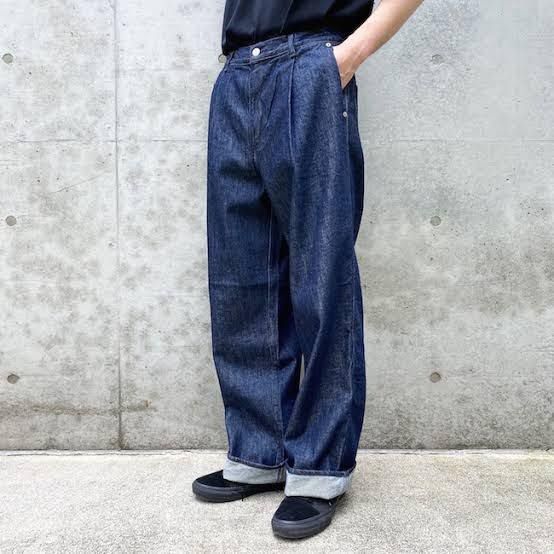 二手) AURALEE / HARD TWIST DENIM WIDE SLACKS 3號寬版牛仔褲