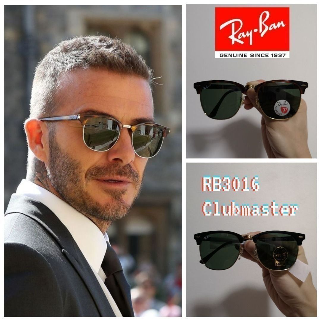 Authentic Ray Ban RB3016 ClubMaster David Beckham Inspired Authentic available in Black or Tortoise frame size 51mm or 55mm lens Prices from 140