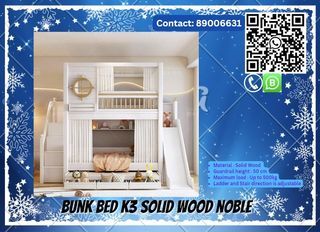 🛏️ [CUSTOMIZE] Bunk Bed K3 Children's Bed Solid Wood Noble High Low 🛏️