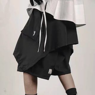 【 Gshop.】重工夏季機能風圍裙褲裙短褲兩件套工裝五分褲賽博朋克
