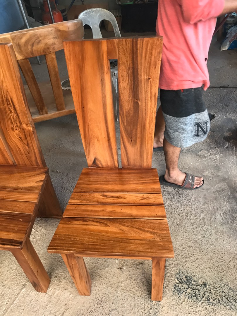 Acacia Wooden Chair on Carousell