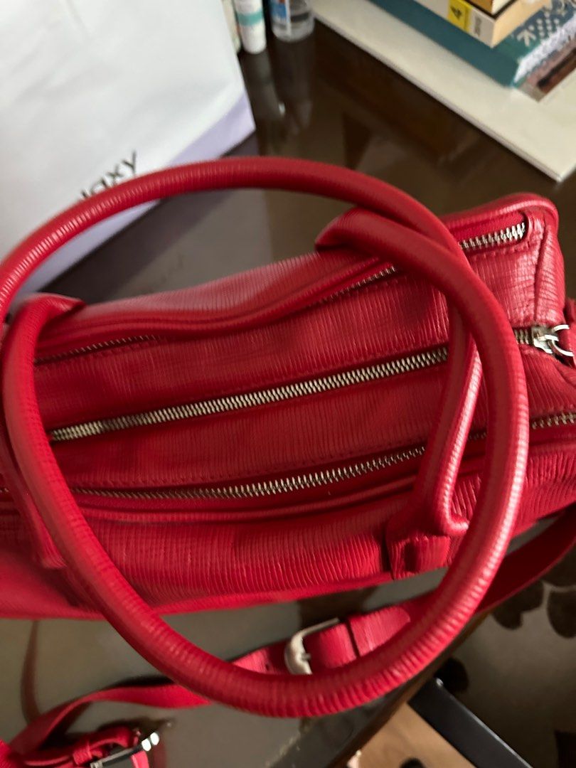 Aigner red 2025 bag