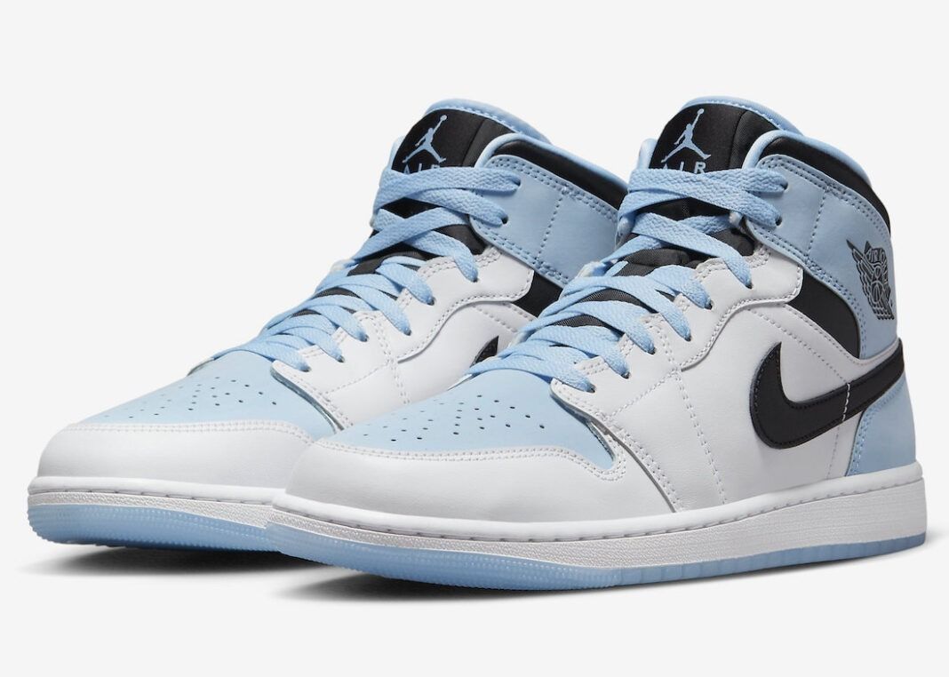 Nike Air Jordan 1 Mid SE Ice Blue, Men's Fashion, Footwear