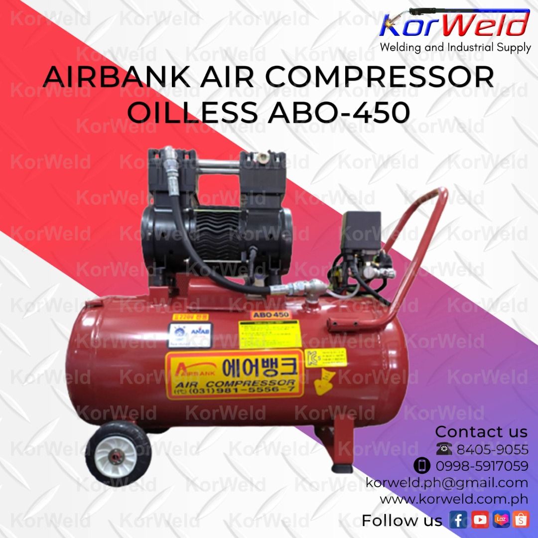 Airbank Air Compressor Oilless ABO-450, Commercial & Industrial ...