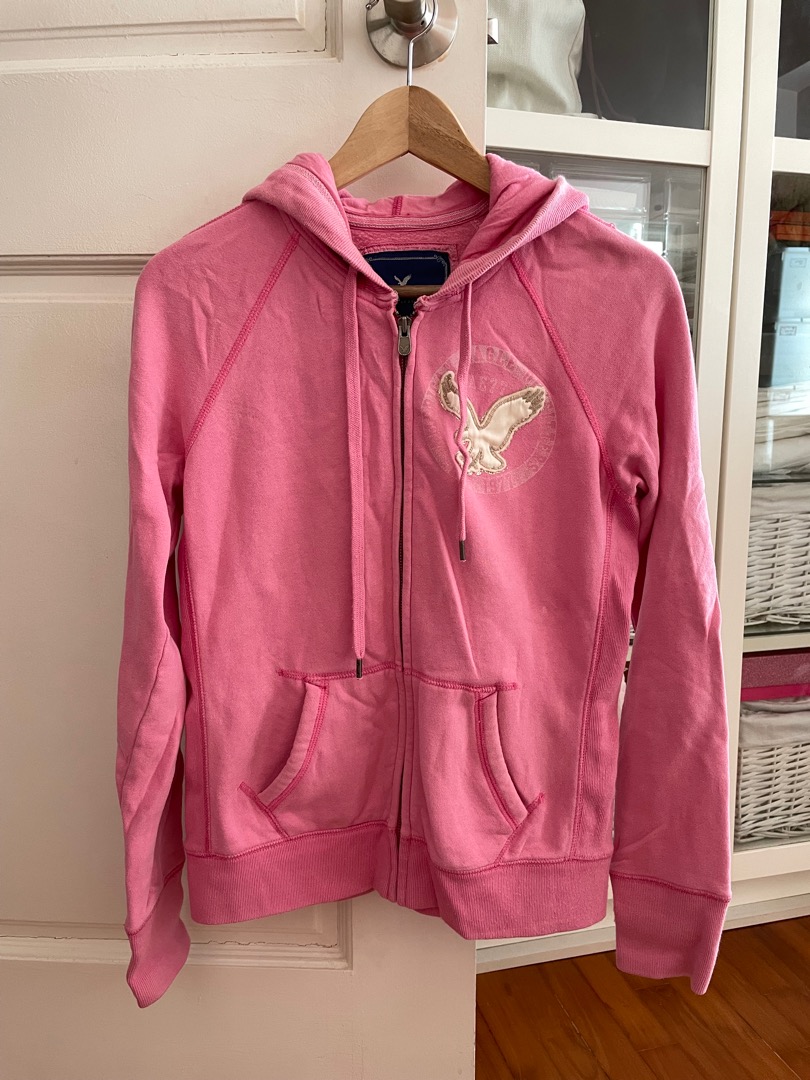 American Eagle Outfitters Pink Hoodie Jacket Size Small, Women's