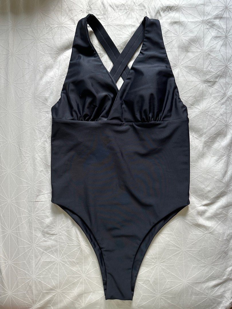 Ana One-Piece Swimsuit in Ebony Black - Align Swim MTO, Women's Fashion ...