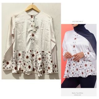 Atasan Soft Satin Restu x Hijabenka Top White