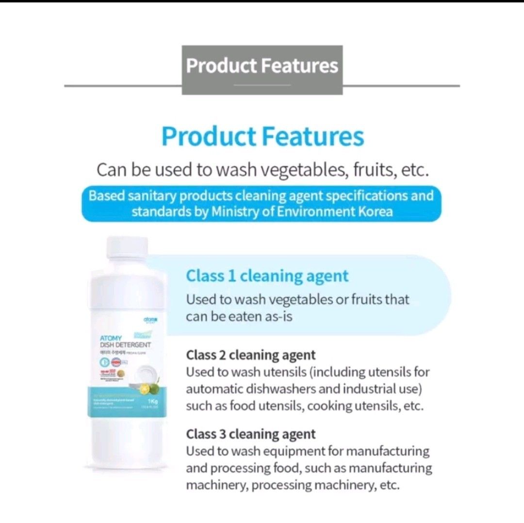 Atomy Dish Detergent Concentrad (Naturally Derived Plant based