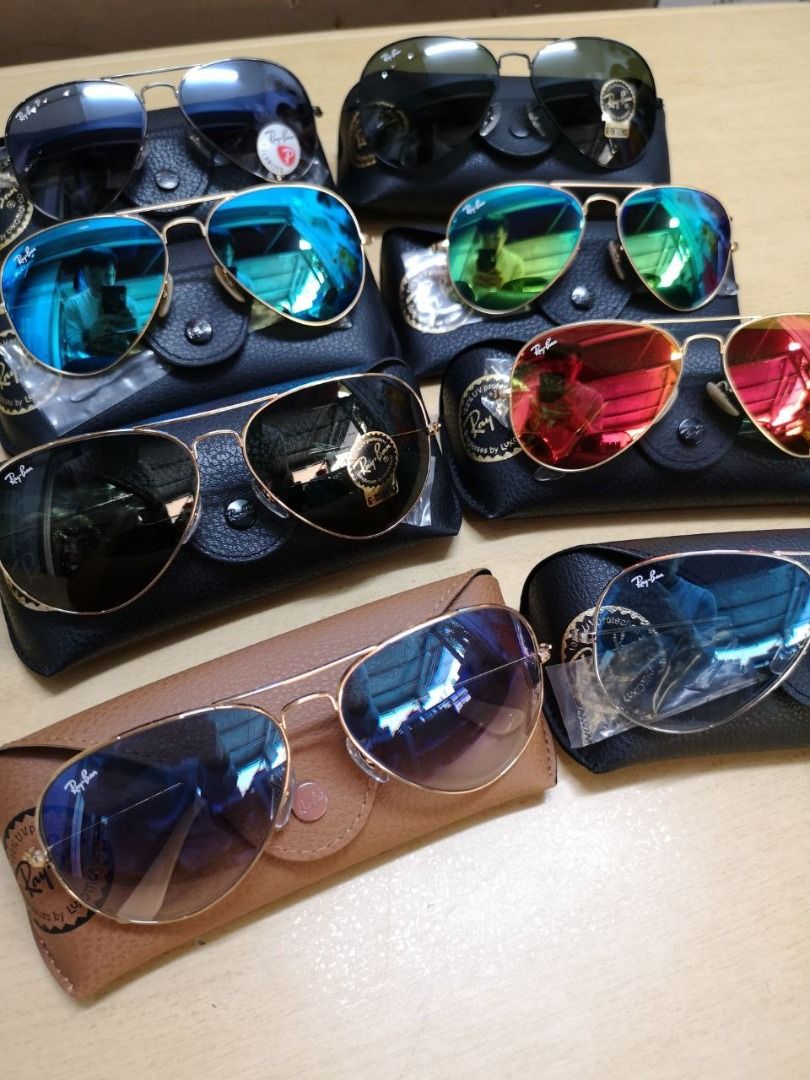 Authentic RayBan RB3025 Tom Cruise Inspired Aviator Ray Ban Sunglasses Large Metal Metallic Frame Available in wide color range Classic G 15 lens