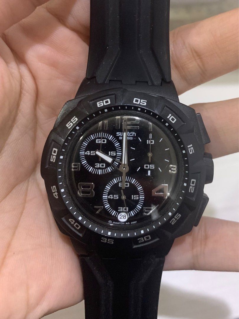 Swatch best sale sr936sw black