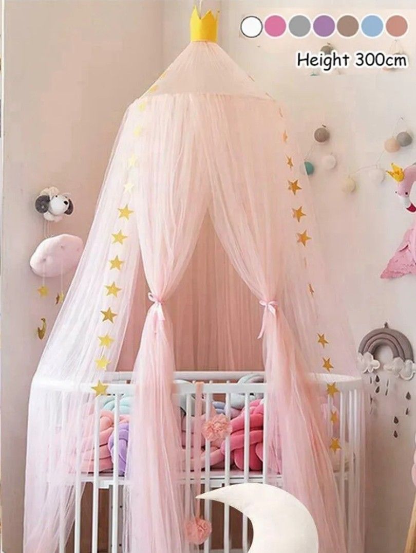 Baby bed decor mosquito net canopy, Babies & Kids, Baby Nursery & Kids