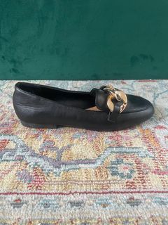 Bamboo chain loafer flats