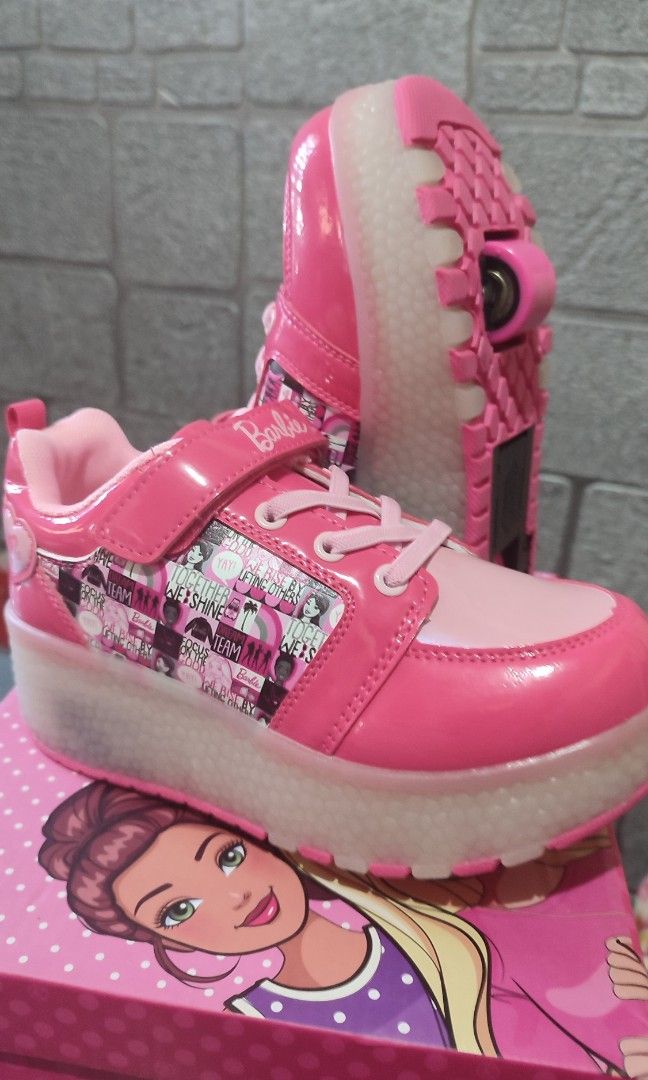 Barbie rubber shoes roller 2wheels