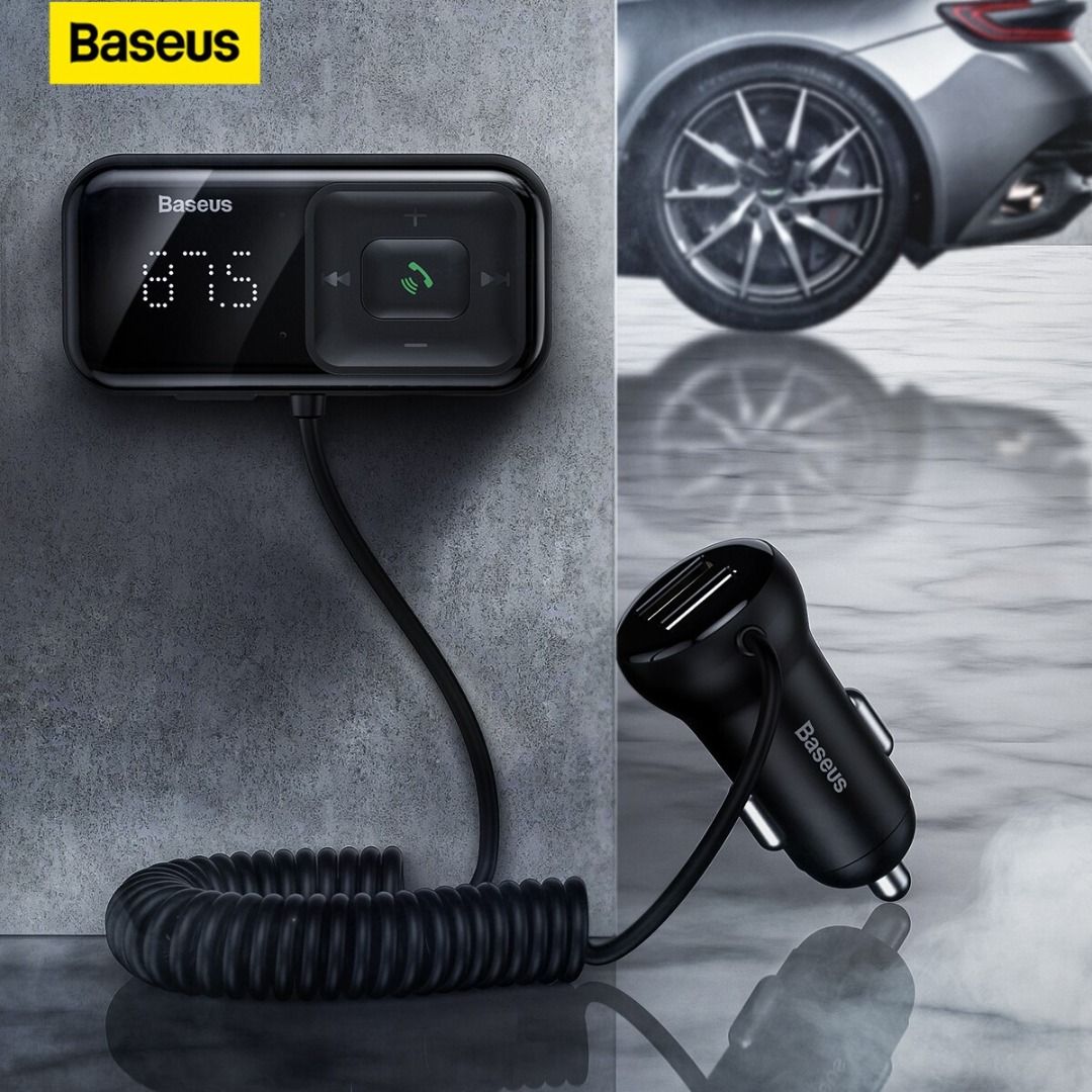 Baseus FM Transmitter Car Bluetooth 5.0 FM Radio Modulator Car Kit