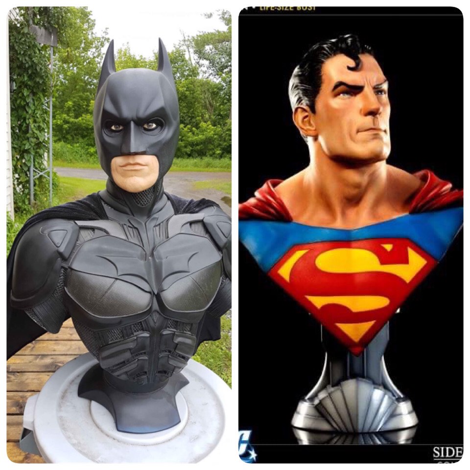 Batman hcg and superman sideshow life size bust, Hobbies & Toys, Toys &  Games on Carousell