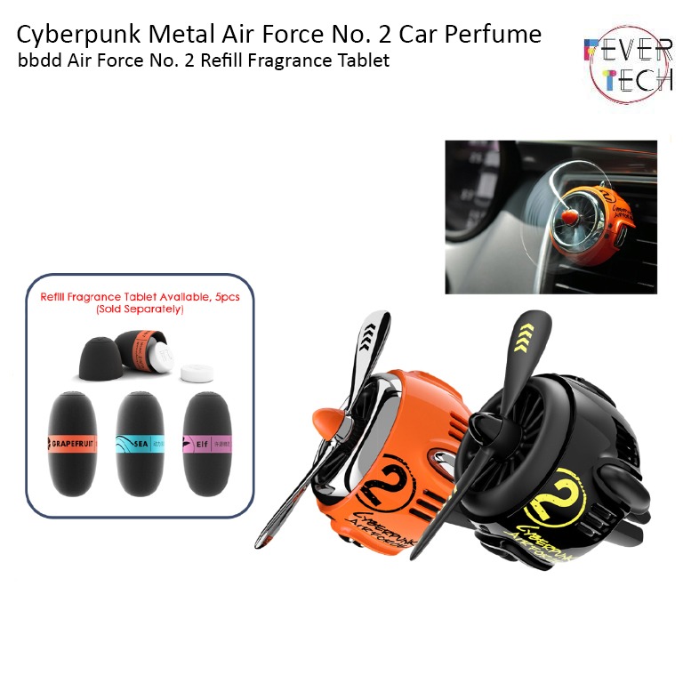 bbdd Cyberpunk Metal Air Force No. 2 Car Perfume Vend Fragrance