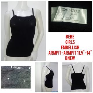 Bebe Girls Black Embellish Tops