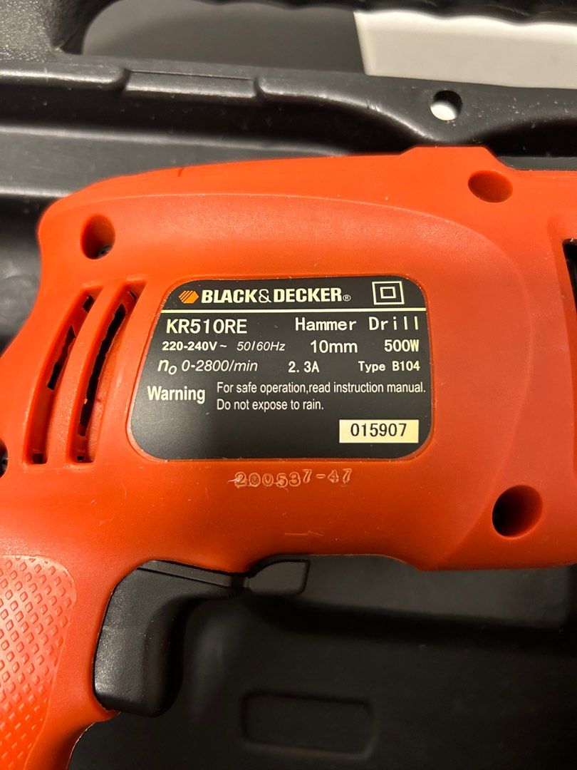 Black & Decker Hammer Drill KR510E (500W), 家庭電器, 其他家庭電器 Carousell