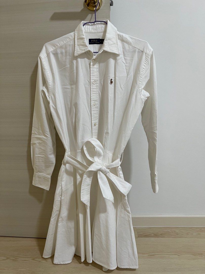 BN Polo Ralph Lauren White Dress, Women's Fashion, Dresses & Sets, Dresses  on Carousell