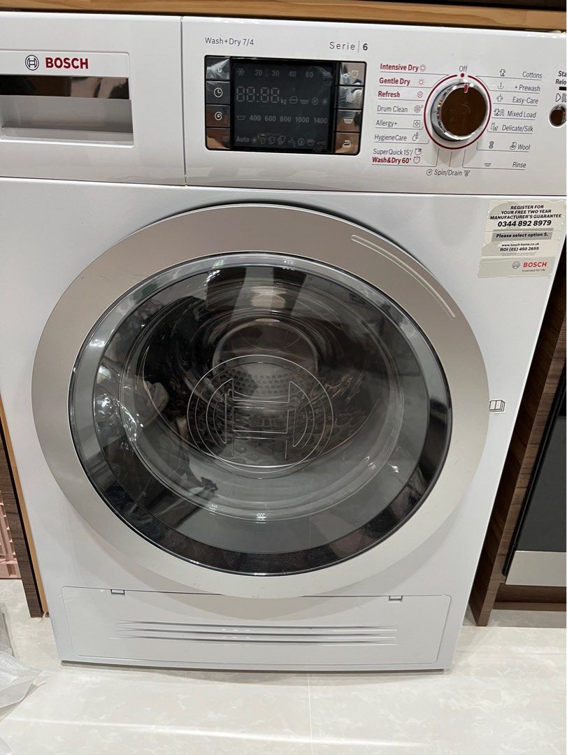 Bosch Washer Dryer 7/4kg Serie 6, TV & Home Appliances, Washing