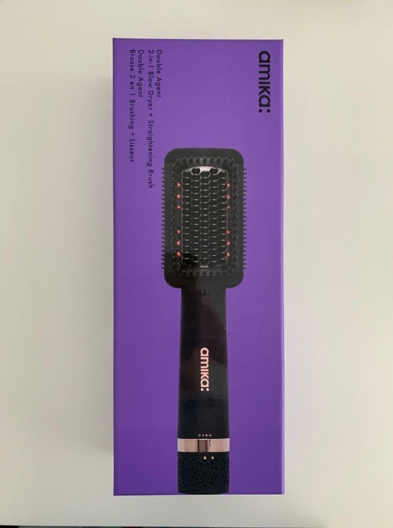 Brand New Amika 2in1 blow dryer + straightening brush on Carousell