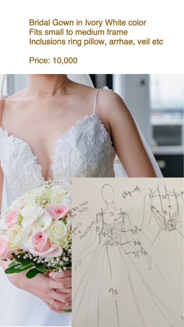Bridal Gown in Ivory White (Category: Evening dresses & gowns) located in Caloocan City. Submitted by charm1011 (Listing ID 1223299896, Image 2). Description: .