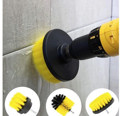 Drill Brushes Set 3Pcs Tile Grout Power Scrubber Cleaner Spin Tub Shower  Wall