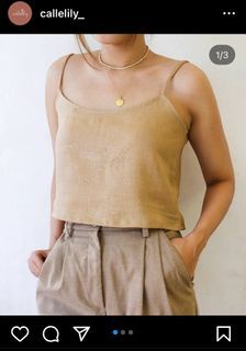 Clearance: CALLELILY linen cami top