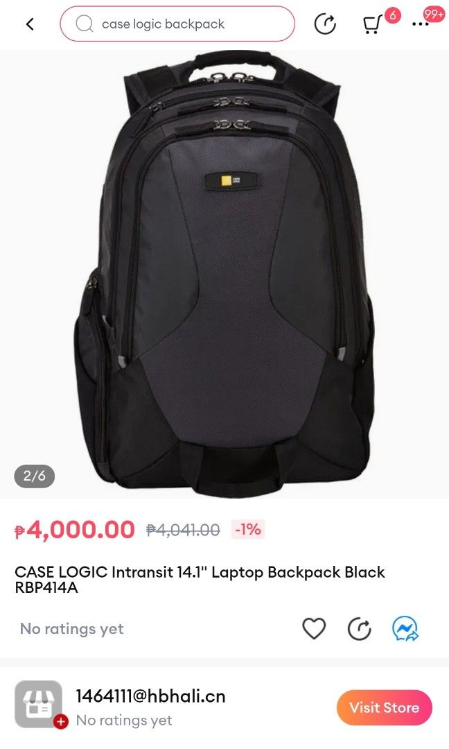 Case Logic Intransit 14.1 Laptop Bag Men s Fashion Bags Backpacks on Carousell