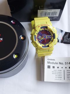 Casio G-Shock GA110A-9 GA-110A-9 Glossy Yellow brand new complete