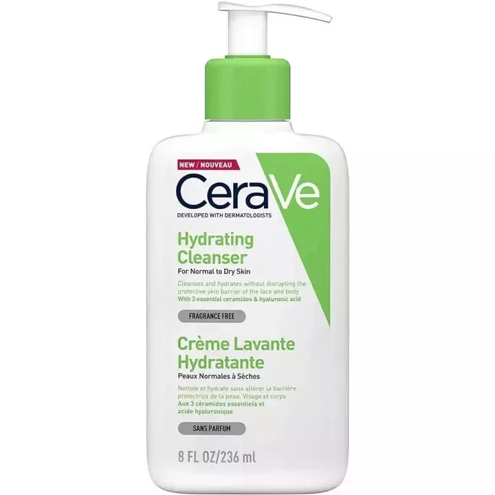 Cerave Hydrating Facial Cleanser, Rough, Bumpy Skin 236ML, Beauty