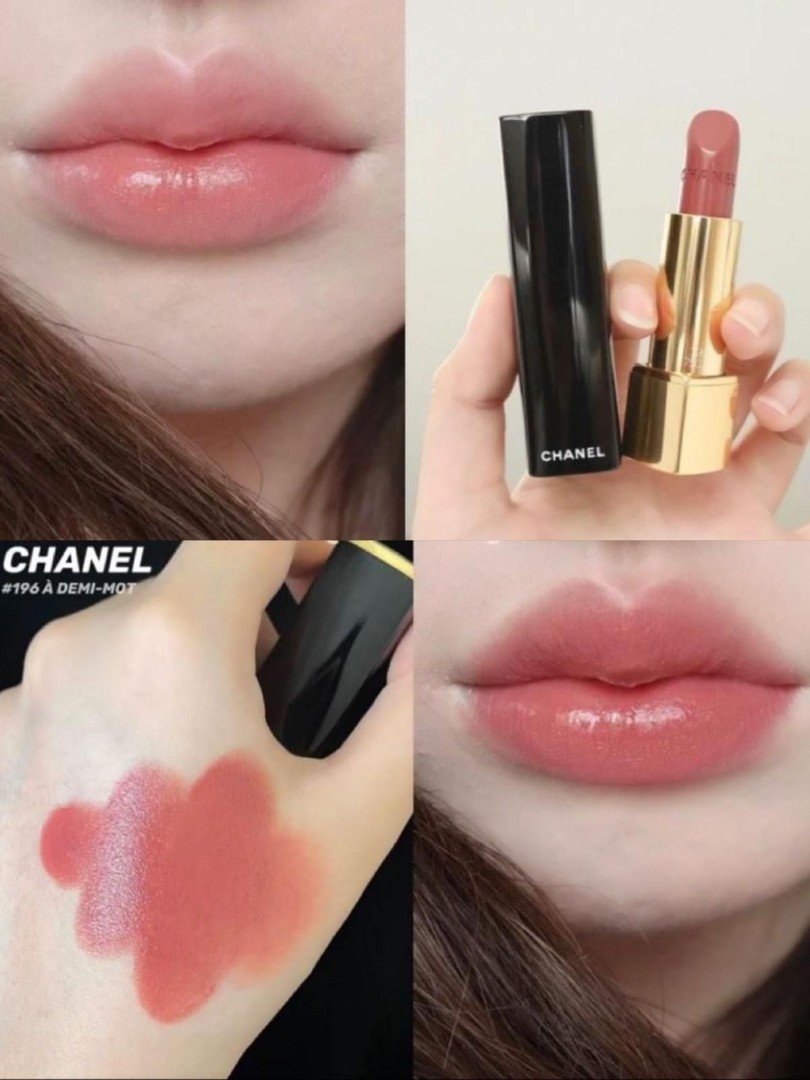 Chanel 閃漾亮澤唇膏196# À DEMI-MOT, 美容＆個人護理, 健康及美容