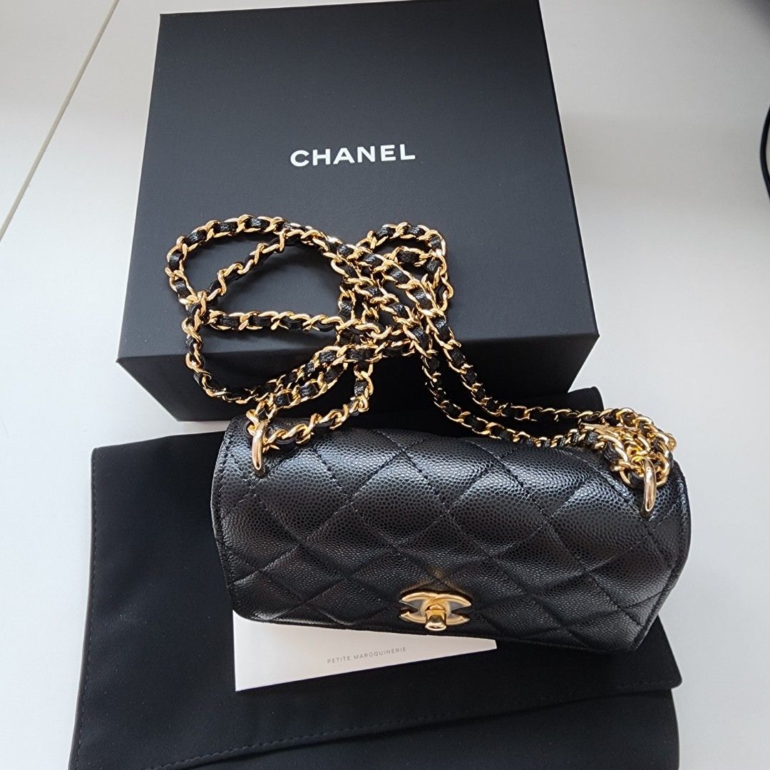 Chanel C19 Flap Excellent condition Small Lambskin Black / Ghw, Luxury, Bags  & Wallets on Carousell