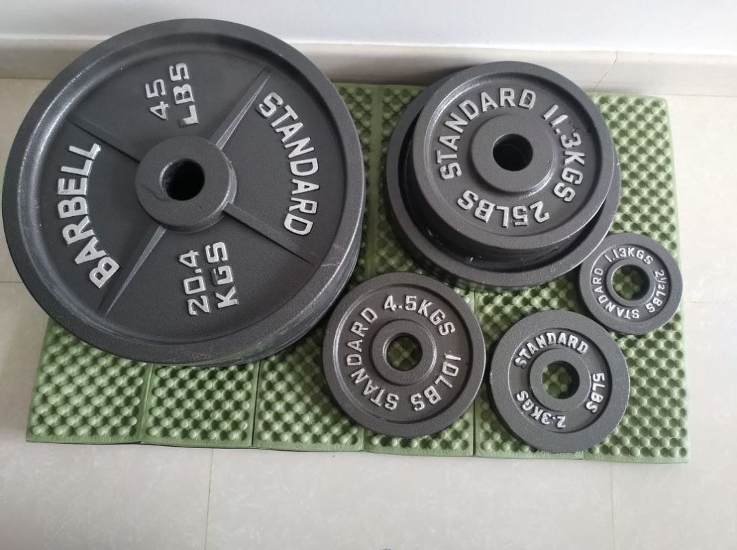 Cheap metal weights Olympic plates set powerlifting pound cast iron 192