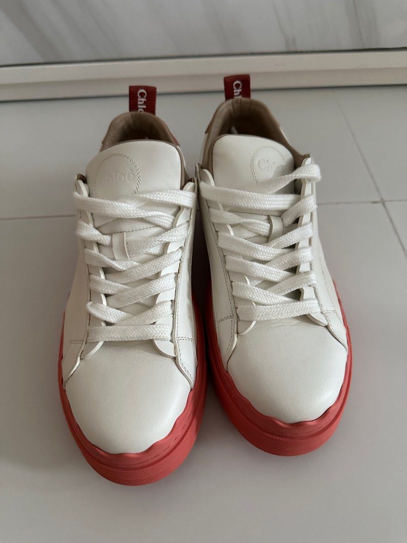 White cheap chloe sneakers