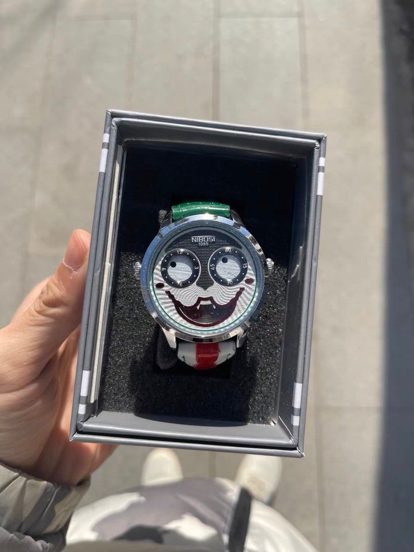 Kimsdun Limited Edition Unique Designe Joker Watch For Men Waterproof  Business Personality Clown Male Wrist Watches Reloj Hombre