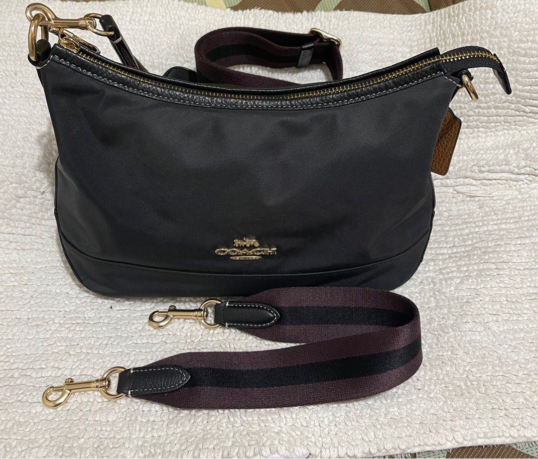 Coach nylon sales crossbody black