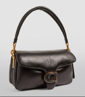 Coach Tabby Shoulder Bag pillow soft leather sling bag 26cm black instock