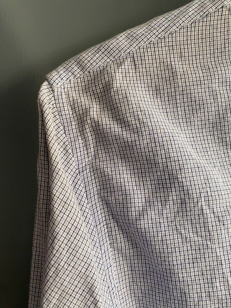 Cotton On Blue Check Long Sleeve Polo (Category: Tshirts & Polo Shirts ) located in Manila. Submitted by noextraspace (Listing ID 1223279747, Image 2). Description: Has discoloration on shoulders.