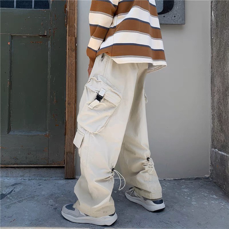 Cream cargo pants, Men's Fashion, Bottoms, Trousers on Carousell