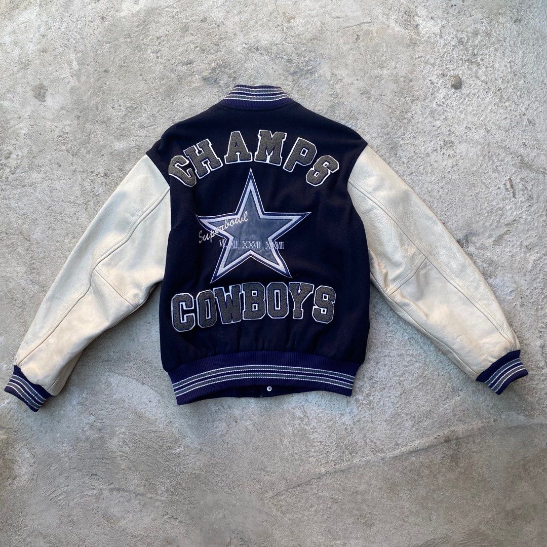 Dallas Cowboys NFL Faux Leather Varsity Jacket